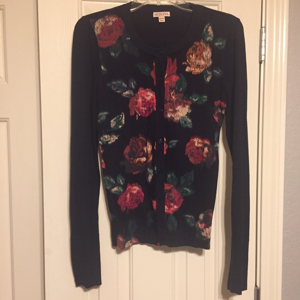 Merona Floral Printed Cardigan
